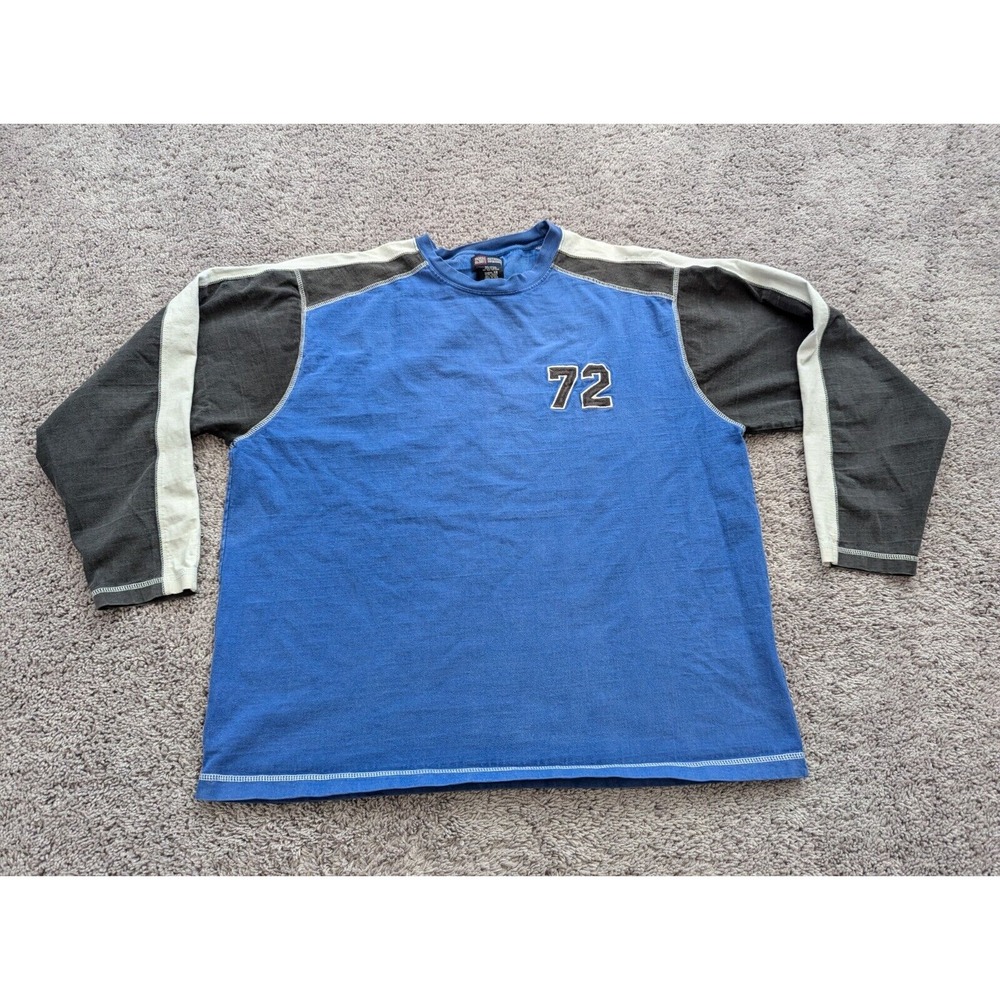 Vintage Faded Glory Sweatshirt Mens Extra Large Blue Pullover Cotton‎ 72